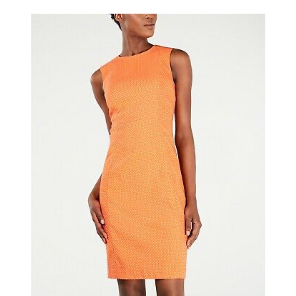 Calvin Klein Modern EMBER WHITE Polka Dots Dress